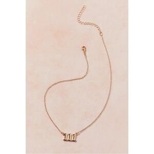 Urban Outfitters Angel Number 111 Necklace Gold NWT Celestial Bohemian Spiritual